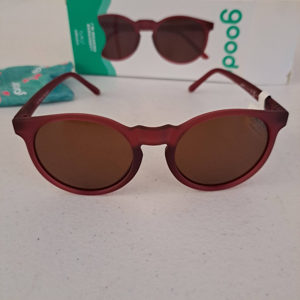 Goodr Circle G Sunglasses Unisex OS Burgundy New Polarized Round 983-240-B42